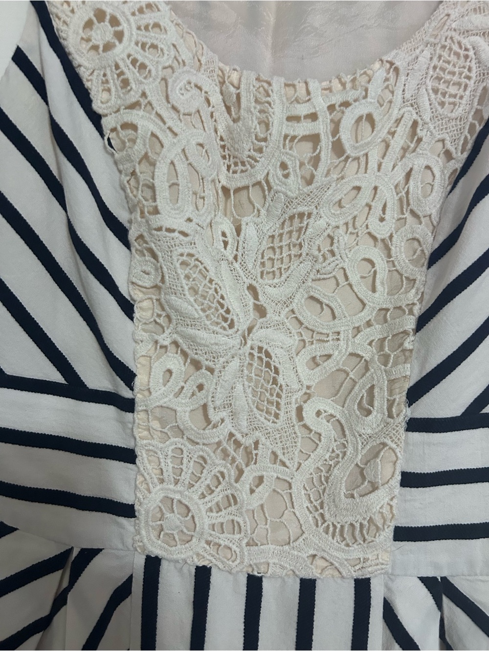 Maeve Striped Dress with Crochet - Picture 3 of 5